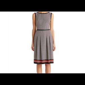 JONES NEW YORK pink chevron stripe midi dress